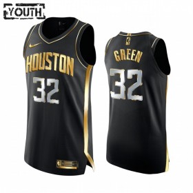 Dres Houston Rockets Jeff Green 32 2020-21 Crna Golden Edition Swingman - Dječji